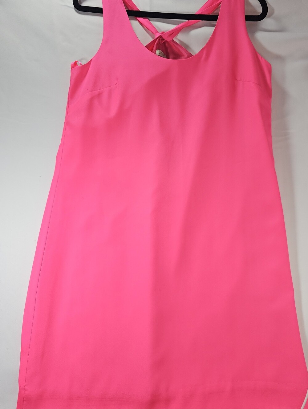 J. Crew Hot Pink Sleeveless Shift Dress with Crossed Back Straps